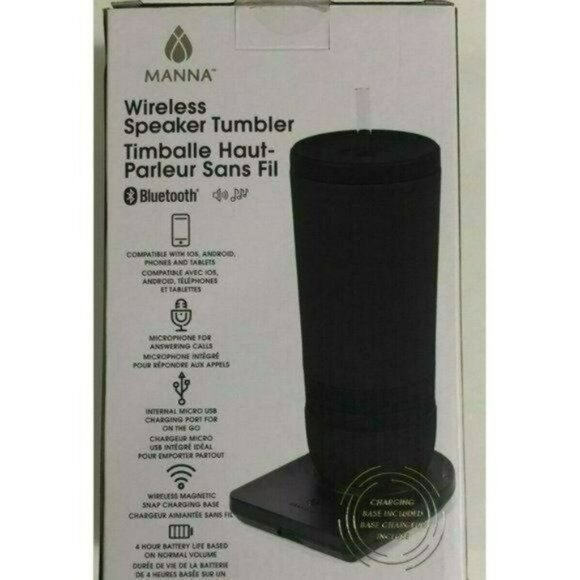 Manna Black‎ Wireless Speaker Tumbler 17oz  Bluetooth Music Speaker Tumbler - Picture 3 of 10